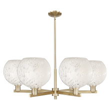 Innovations Lighting 716-6CR-CB-G1216-10WM - White Mouchette - 6 Light - 40 inch - Champagne Bronze - Stem hung - Chandelier