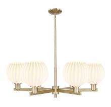Innovations Lighting 716-6CR-CB-G1217-8WV - White Venetian - 6 Light - 38 inch - Champagne Bronze - Stem hung - Chandelier