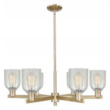 Innovations Lighting 716-6CR-CB-G2511 - Caledonia - 6 Light - 35 inch - Champagne Bronze - Stem hung - Chandelier