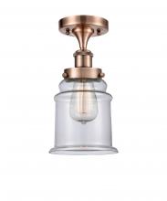 Innovations Lighting 916-1C-AC-G182 - Canton - 1 Light - 6 inch - Antique Copper - Semi-Flush Mount