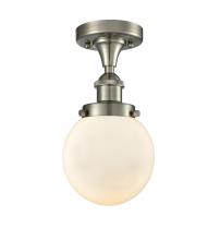 Innovations Lighting 916-1C-SN-G201-6 - Beacon - 1 Light - 6 inch - Brushed Satin Nickel - Semi-Flush Mount