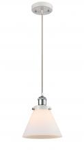 Innovations Lighting 916-1P-WPC-G41 - Cone - 1 Light - 8 inch - White Polished Chrome - Cord hung - Mini Pendant
