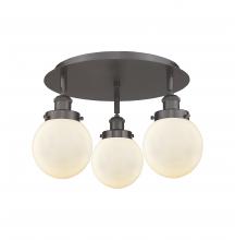 Innovations Lighting 916-3C-OB-G201-6 - Beacon - 3 Light - 18 inch - Oil Rubbed Bronze - Flush Mount