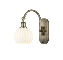 Innovations Lighting 918-1W-AB-G1217-6WV - White Venetian - 1 Light - 6 inch - Antique Brass - Sconce
