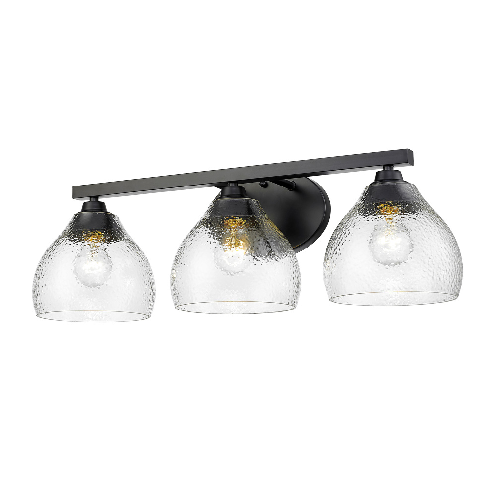 Golden Lighting Ariella 3-light Vanity in Matte Black