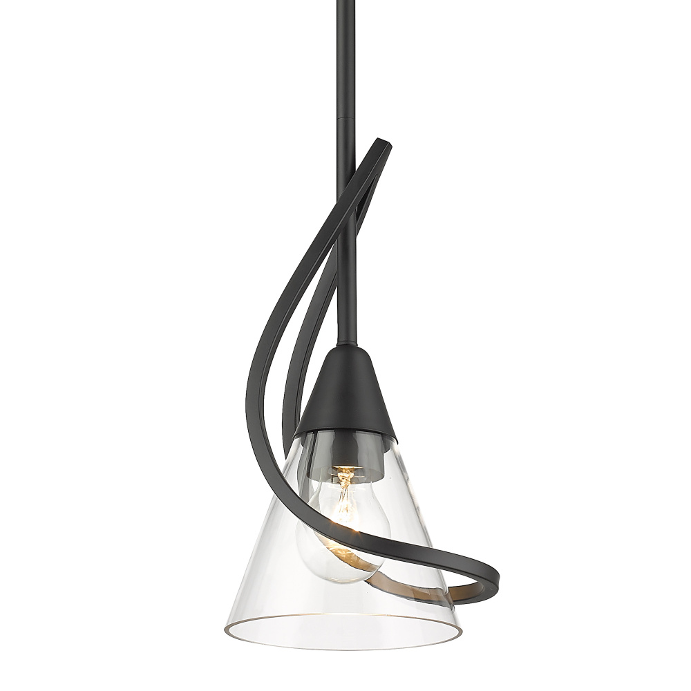 Wry Lighting Olympia 1-light Pendant in Matte Black