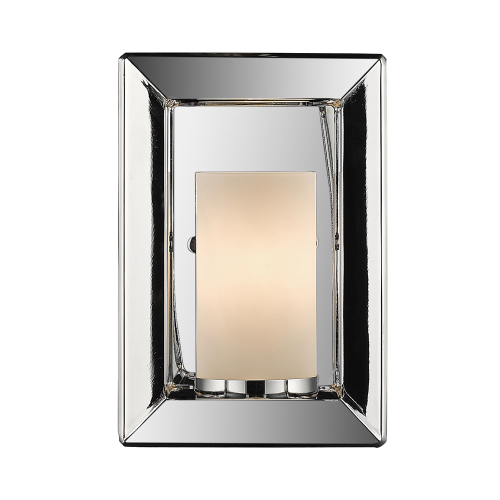 Smyth 1 Light Wall Sconce (Chrome & Opal Glass)