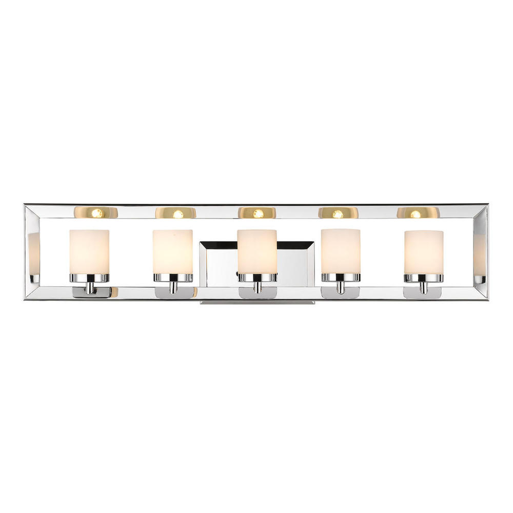 5 Light Bath Vanity (Chrome & Opal Glass)