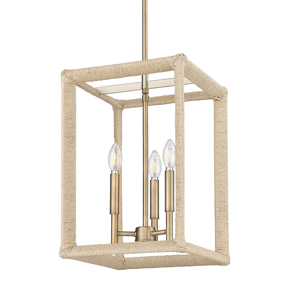 Wry Lighting Kimber 3-light Pendant in Modern Brass