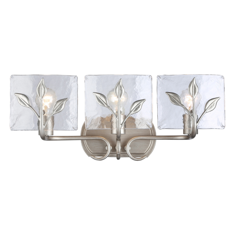 Golden Lighting Calla 3-light Vanity in Peruvian Silver