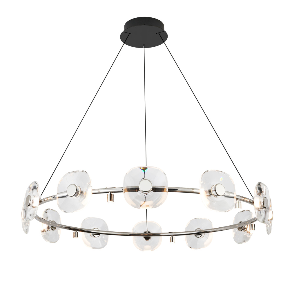 Ziva by Golden Lighting Celestia 12-light Integrated LED Chandelier in Chrome
