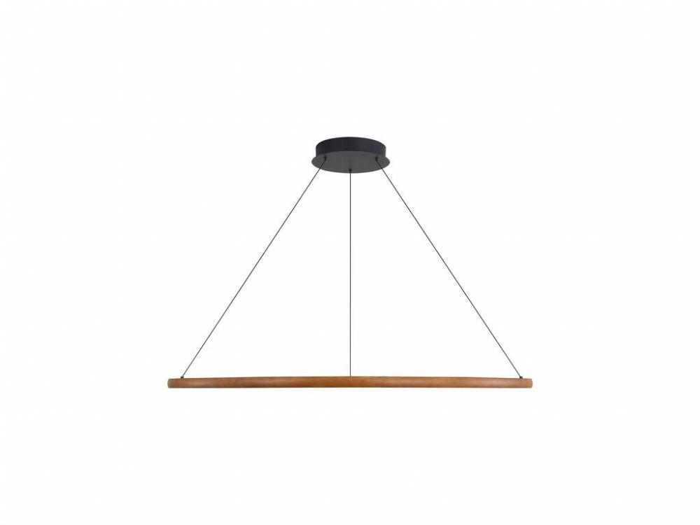 Veritas 59" LED Ring Chandelier in Walnut