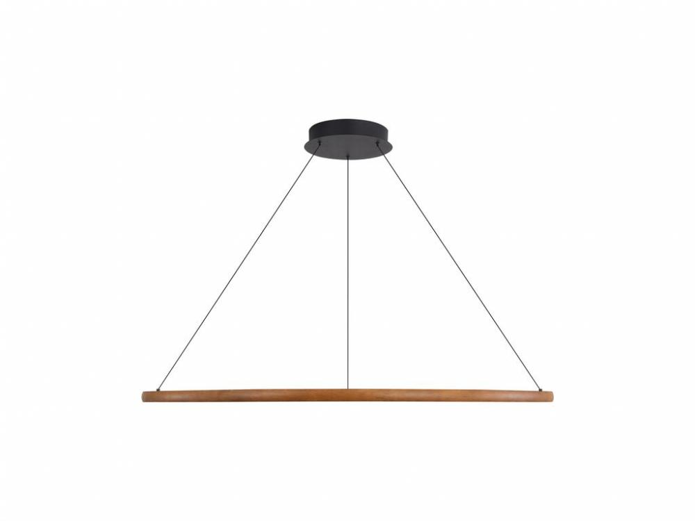 Veritas 71" LED Ring Chandelier in Walnut