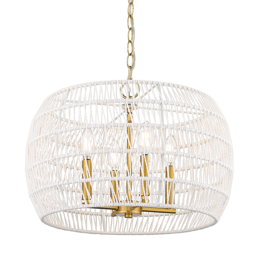 Wry Lighting Ellie 4-light Chandelier in Modern Brushed Gold