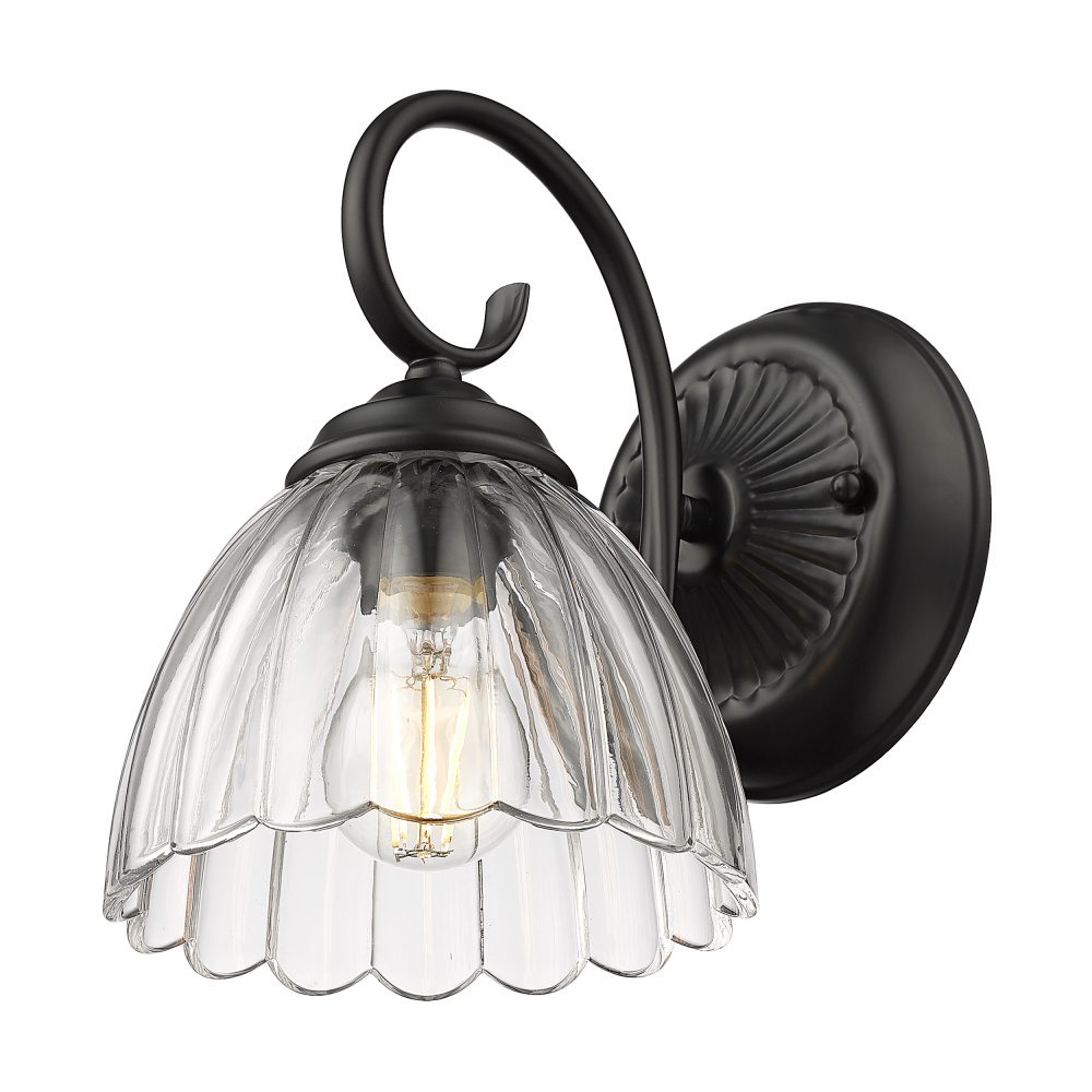 Golden Lighting Audra 1-light Wall Sconce in Matte Black