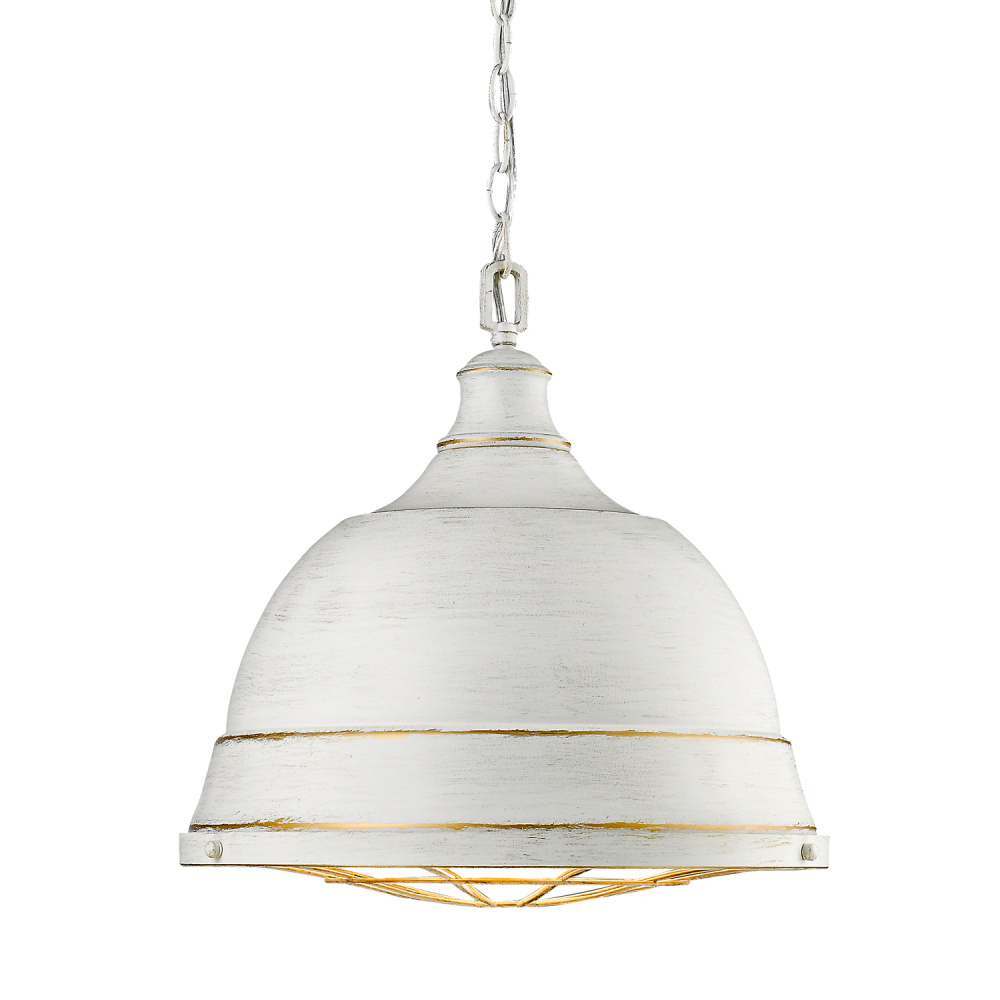 Golden Lighting Bartlett 2-light Pendant in French White