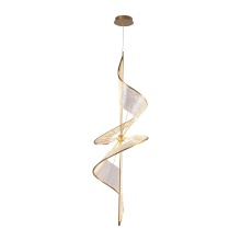 Golden 1468-L BCH - Ziva by Golden Lighting Aurora Integrated LED 71"H Pendant in Brushed Champagne