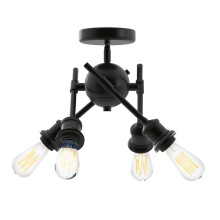 Golden 1945-SF BLK - Wry Lighting Axel 4-light Semi-Flush Mount in Matte Black