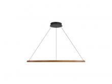 Golden 5460-59 WA - Veritas 59" LED Ring Chandelier in Walnut