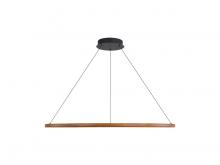 Golden 5460-71 WA - Veritas 71" LED Ring Chandelier in Walnut