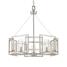 Golden 6068-5 PW - Golden Lighting Marco 5-light Chandelier in Pewter