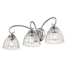 Golden 6952-BA3 CH-CLR - Golden Lighting Audra 3-light Vanity in Chrome