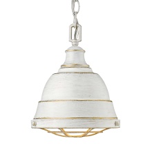 Golden 7312-S FW - Golden Lighting Bartlett 1-light Pendant in French White