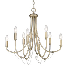 Golden 8322-8 WG - Golden Lighting Kamila 8-light Chandelier in White Gold