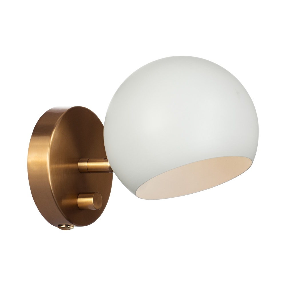 Orb Matte White Wall Sconce