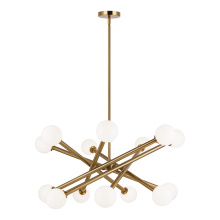 Matteo Lighting C64614AGOP - Matchstix Aged Gold Brass Pendant