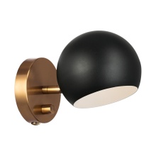 Matteo Lighting W31701MBAG - Orb Matte Black Wall Sconce