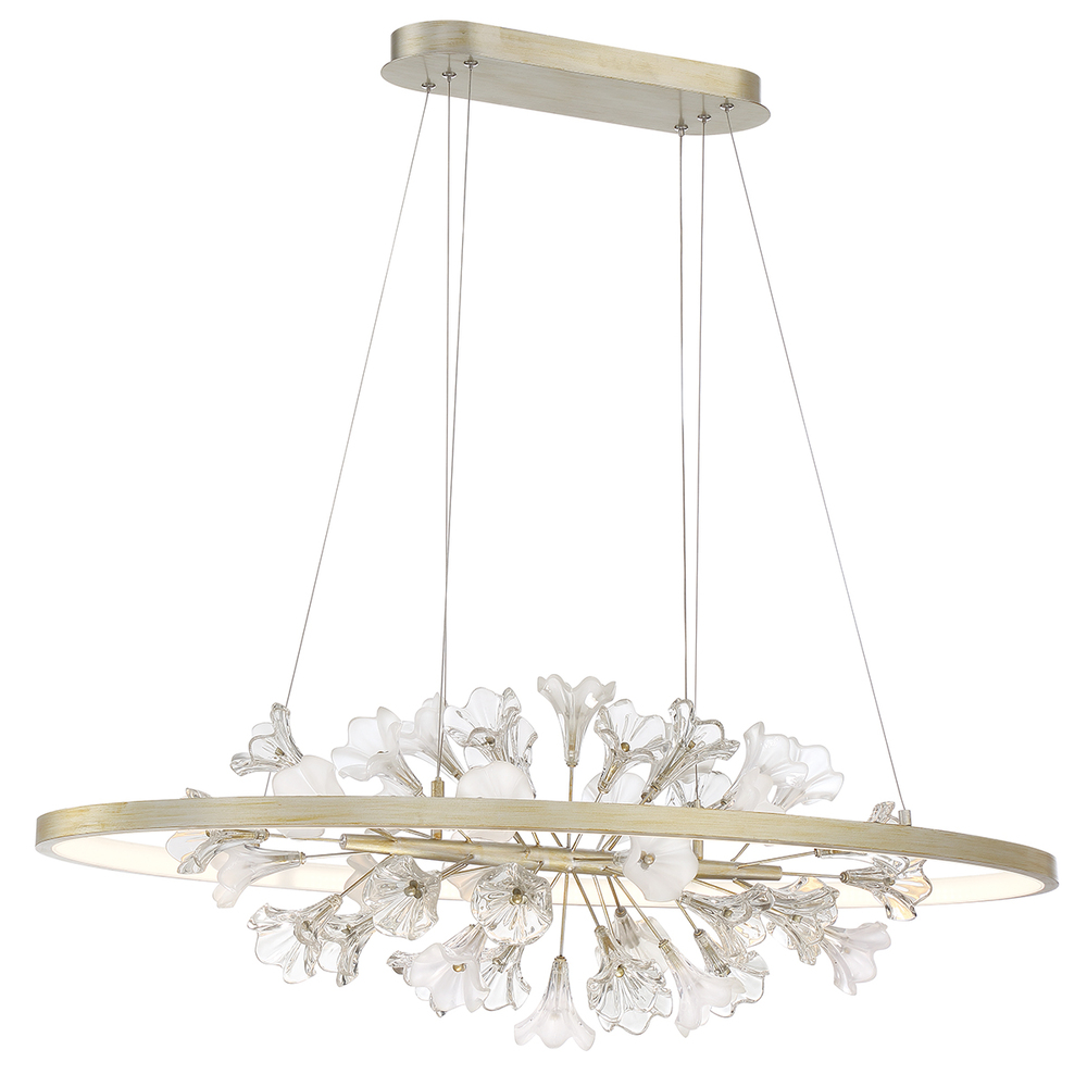 CLAYTON,CHANDELIER,LED,SLV/GOL