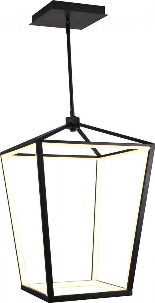 Park Ave. 27" LED Large Cage Pendant in Black