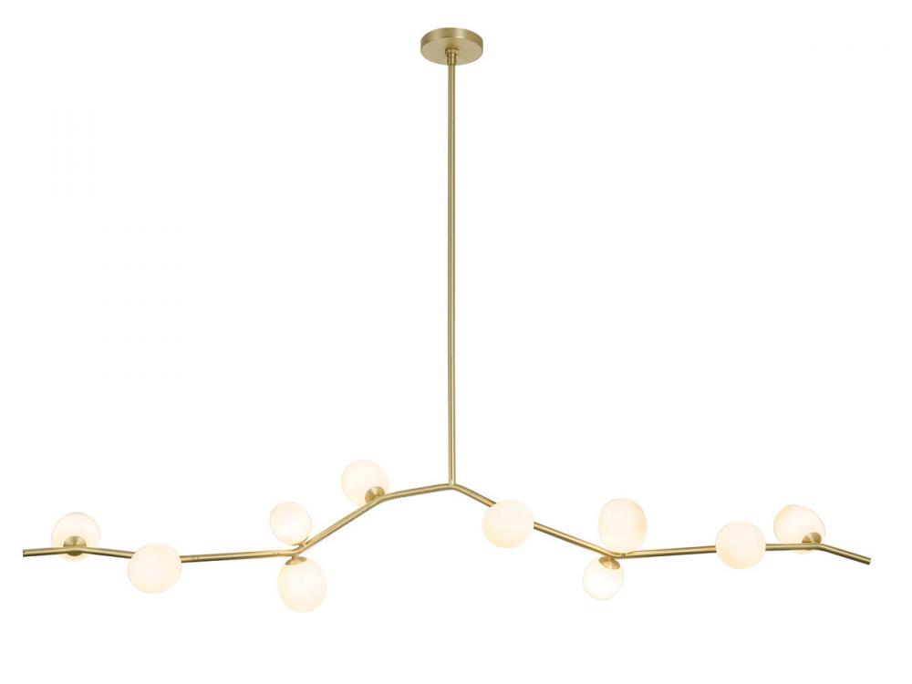Hampton 10 Light Glass Globe Chandelier