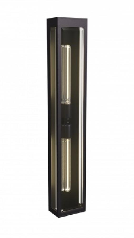 Avenue Outdoor 36" Sconce in Black with Beveled Glass