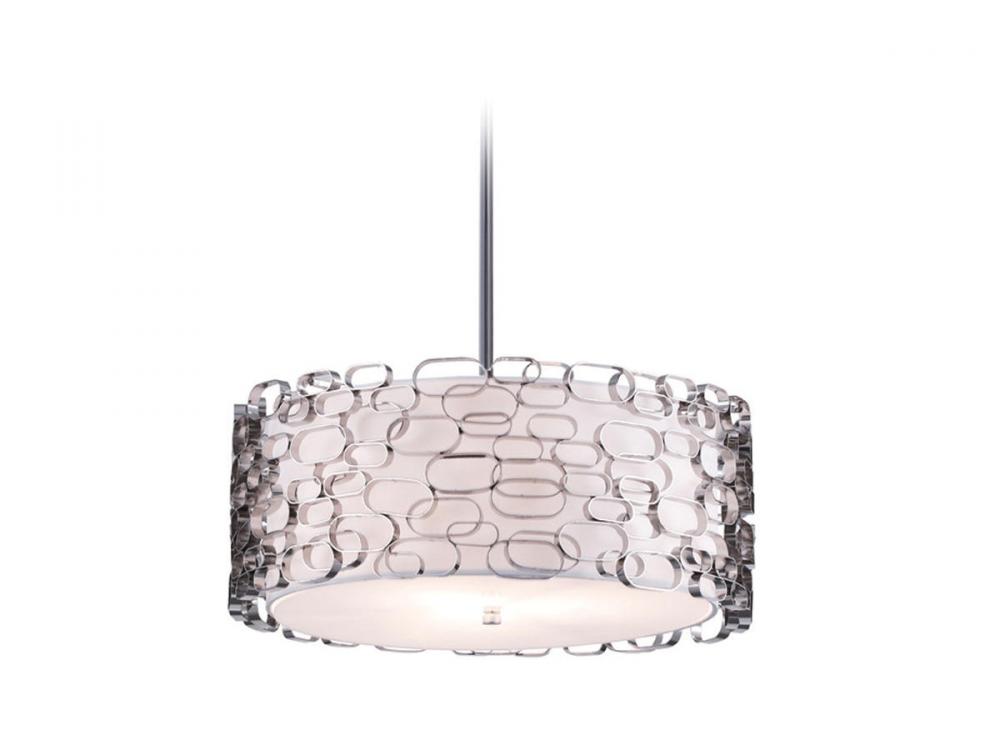 Ventura Blvd. Metal Oval Pattern Round Hanging Fixture
