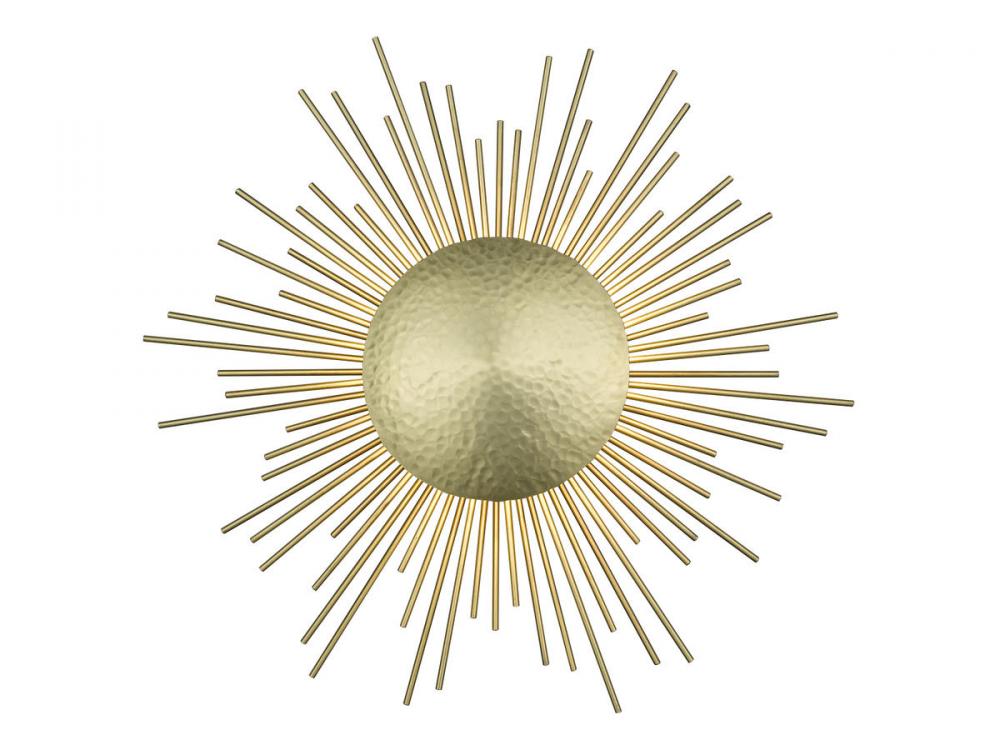Marquee Hammered Brushed Brass Wall Sconce