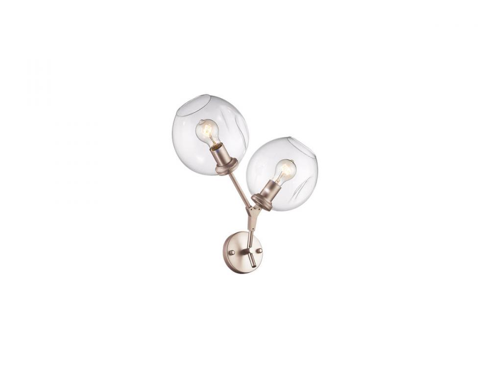 Fairfax 2 Light Glass Globe Wall Sconce