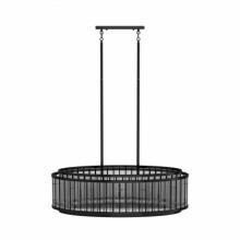 Avenue Lighting HF1927-GM - Waldorf Metal And Glass Rod Oval Chandelier