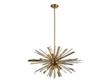 Avenue Lighting HF8202-AB - Palisades Ave. Metal And Crystal Chandelier