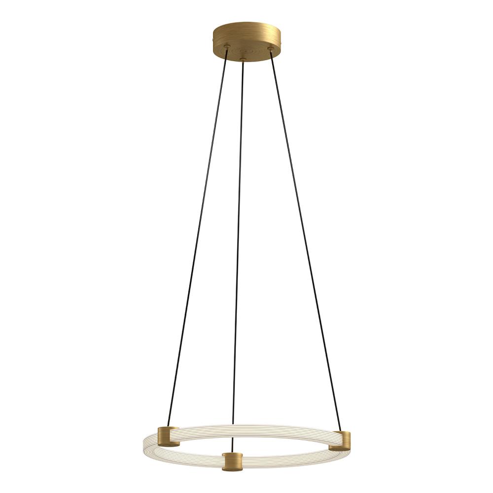 Bruni 16-in Brushed Gold LED Pendant