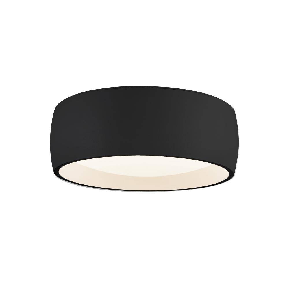 Savile 6-in Black LED Flush Mount