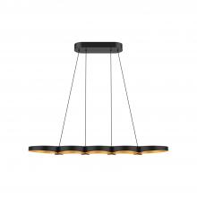 Kuzco Lighting Inc LP90838-BK/GD - Maestro 38-in Black/Gold LED Linear Pendant