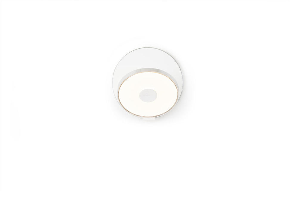 Gravy Wall Sconce - Chrome body, Matte White plates - Plug-in