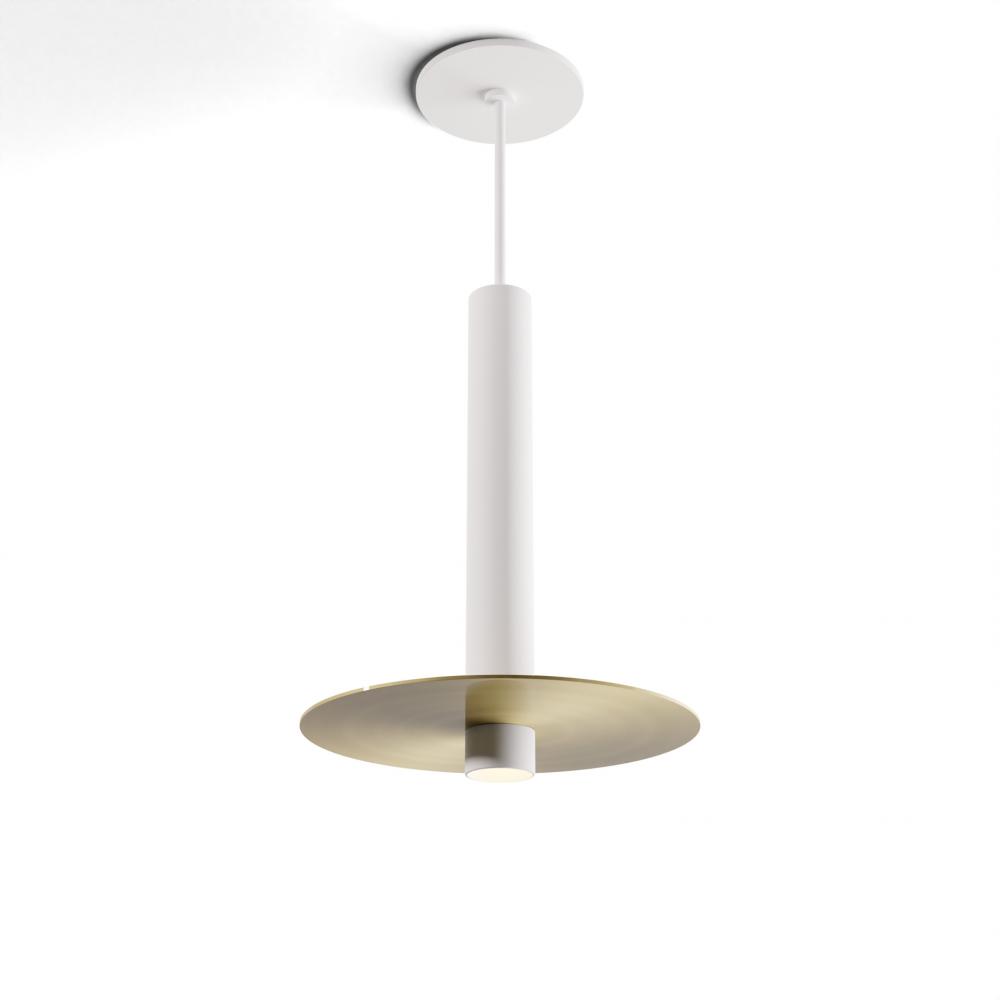 Combi Pendant 12" Single Unit Matte White with Matte White Canopy