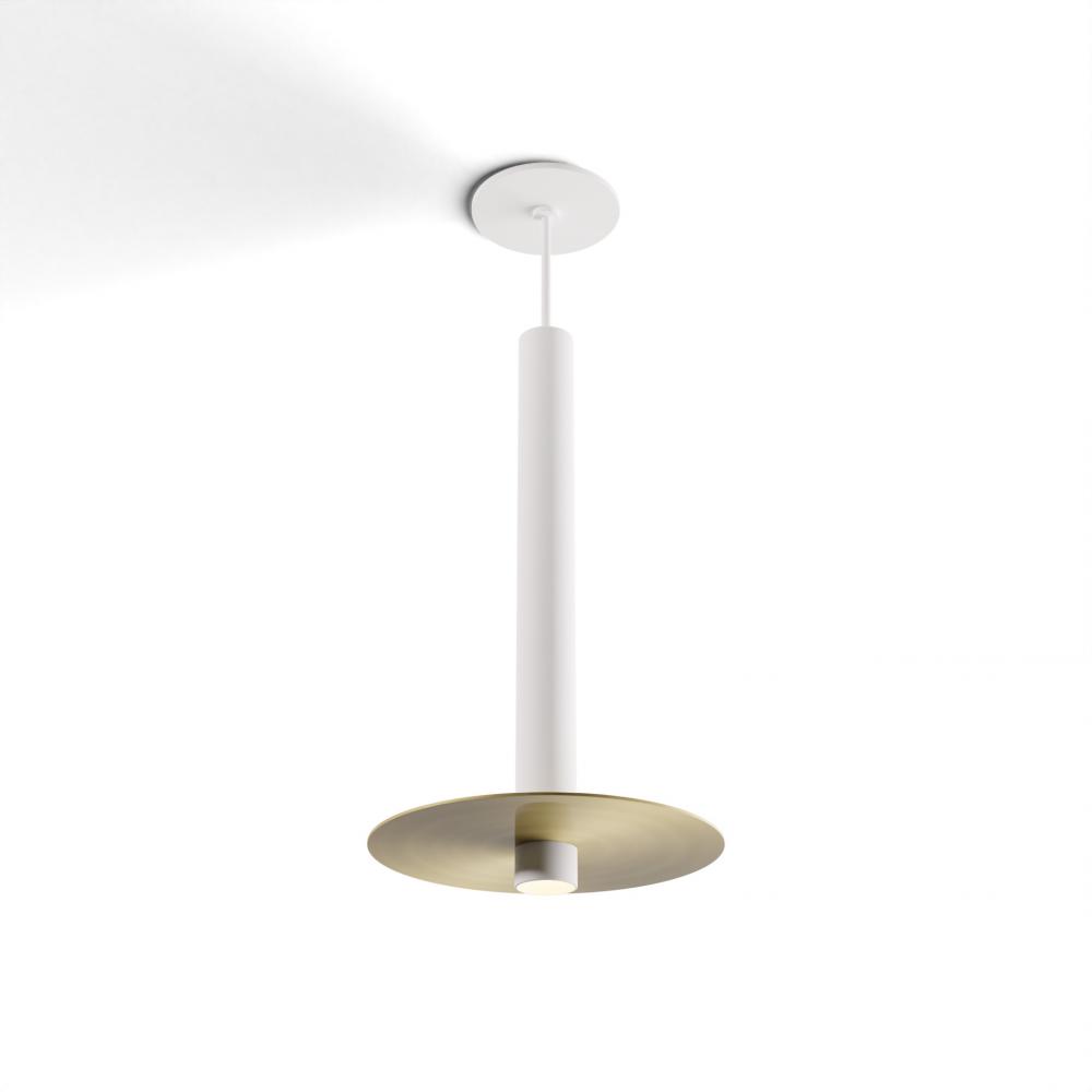 Combi Pendant 16" Single Unit Matte White with Matte White Canopy