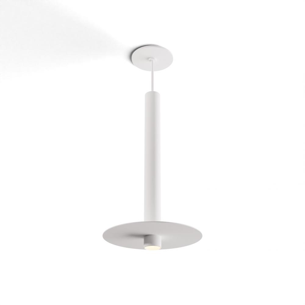 Combi Pendant 16" Single Unit Matte White with Matte White Canopy