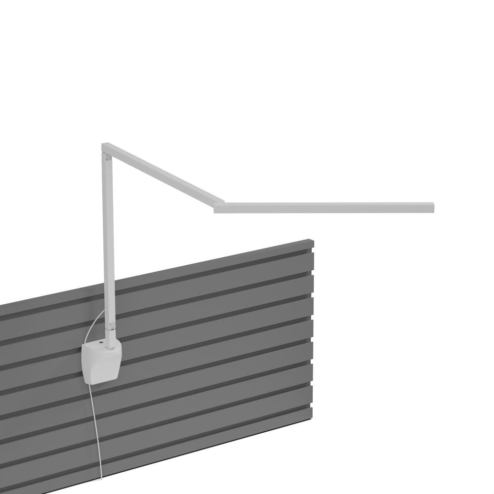 Z-Bar Mini Desk Lamp Gen 4 (Warm Light; Matte White) with Slatwall Mount