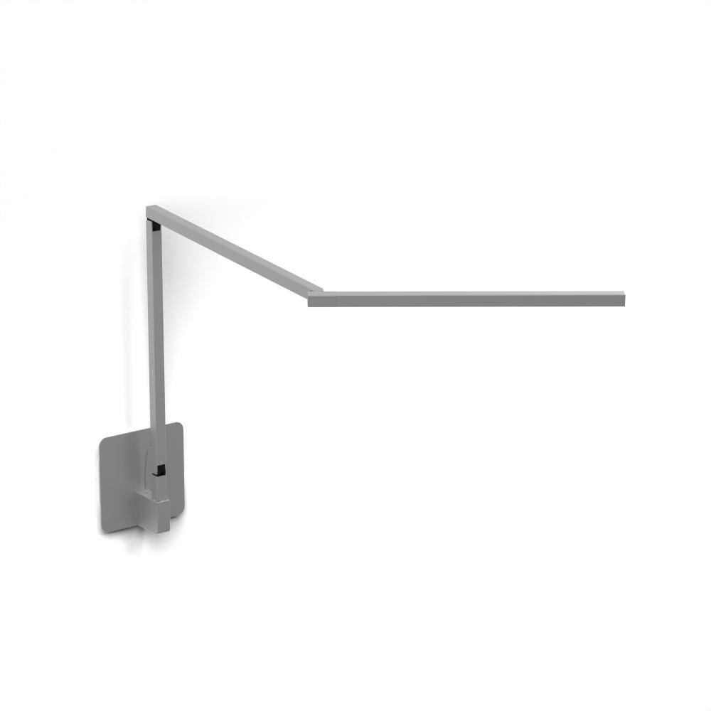 Z-Bar Mini Desk Lamp Gen 4 (Warm Light; Silver) with Hardwire Wall Mount