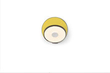 Koncept Inc GRW-S-MBK-MYW-HW - Gravy Wall Sconce - Metallic Black body, Matte Yellow plates - Hardwire